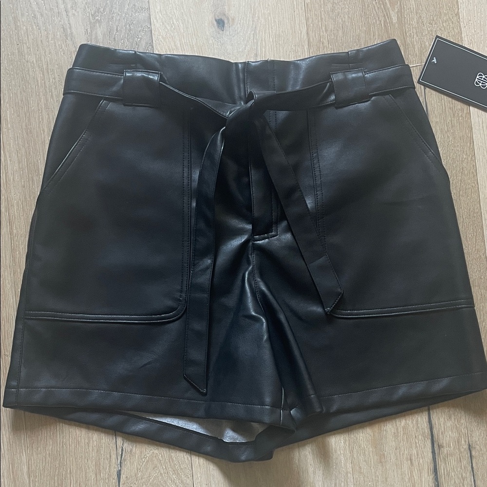Bagatelle faux leather shorts